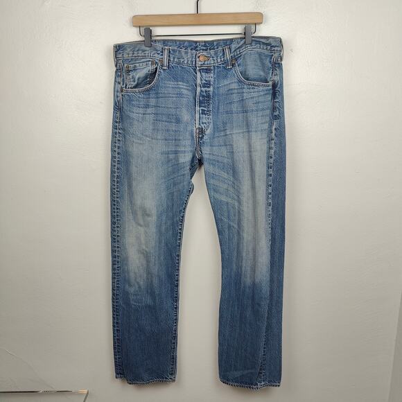 Vintage 90s Levi's 501 Jeans Mens 38x32 Medium Wash Straight Leg 100% Cotton